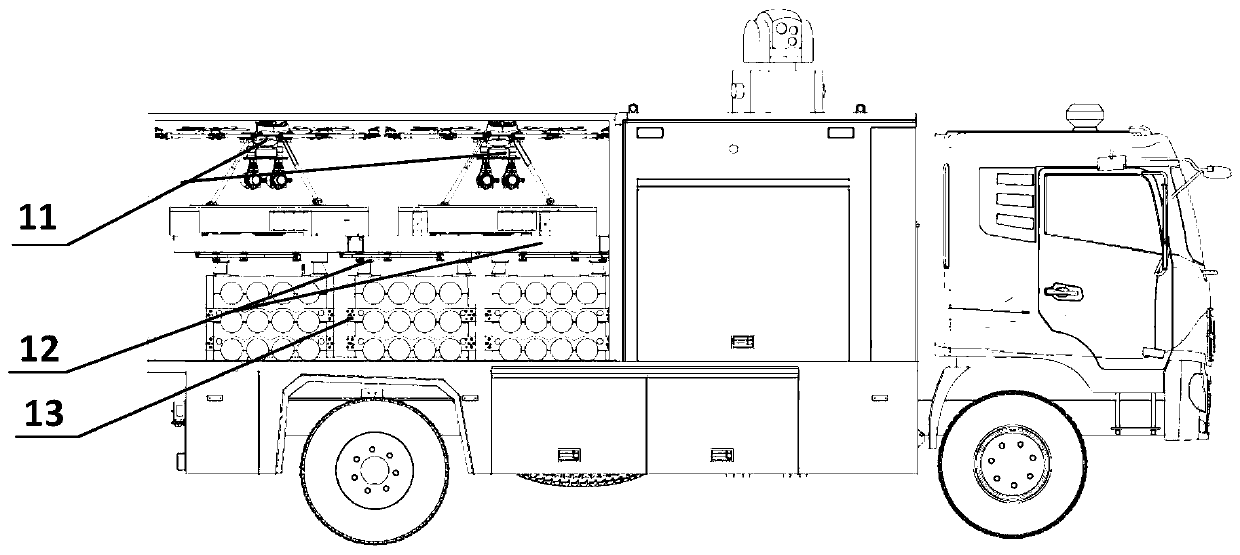 Multifunctional fire truck and fire-fighting control method