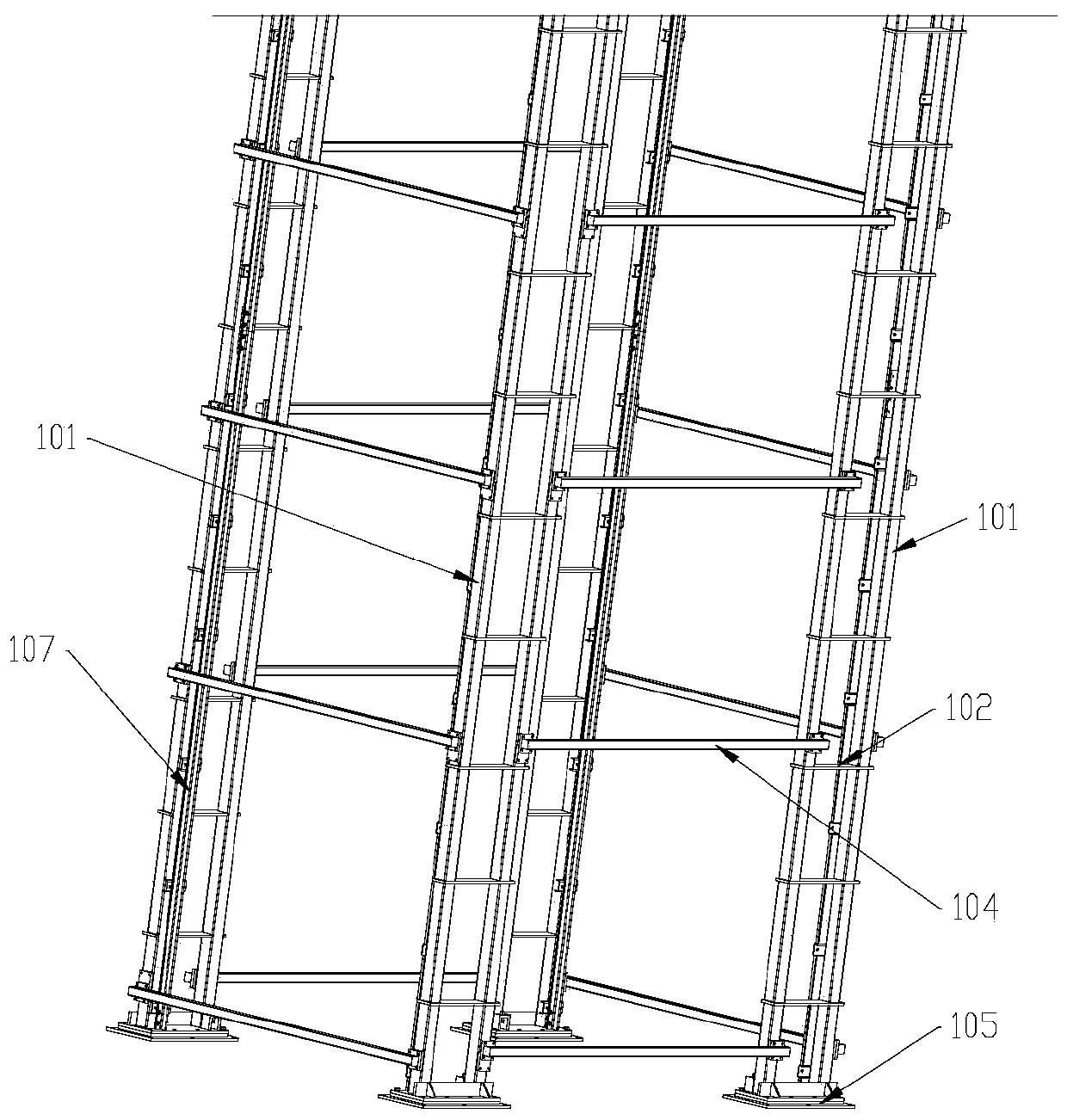 Eccentric load hoist and three-dimensional warehouse using same