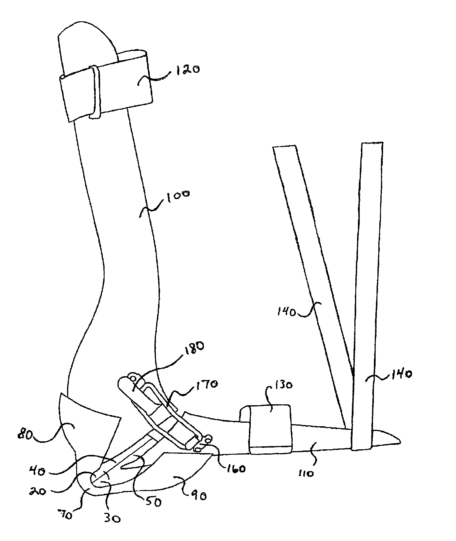 Device and method for ankle rehabilitation