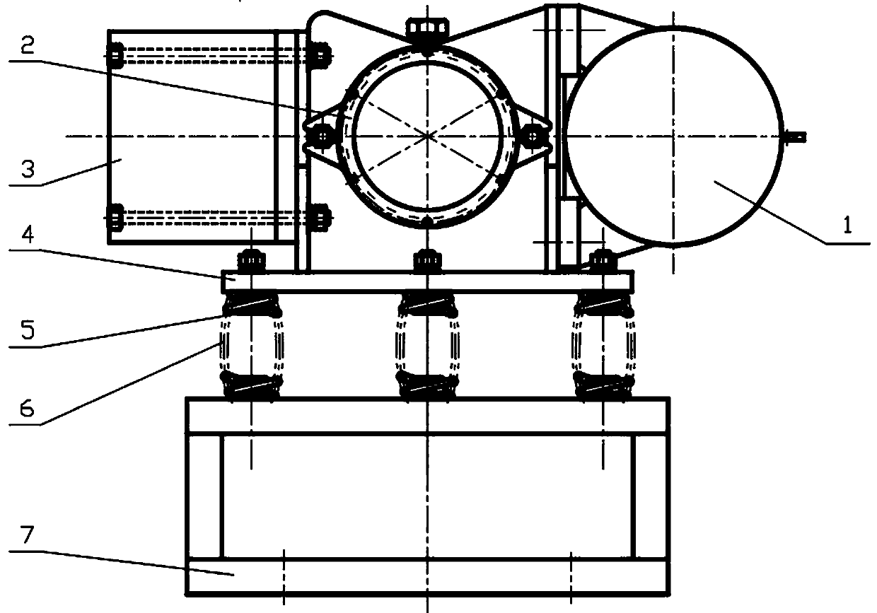 Barrel-shaped non-running-on spring and mixed density medium side-placed type vibromill