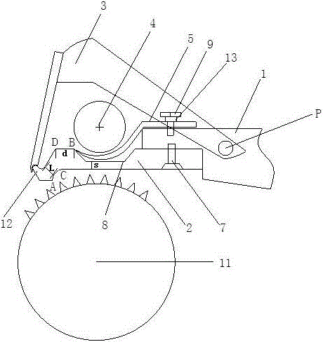 Novel combing-machine nipper mechanism