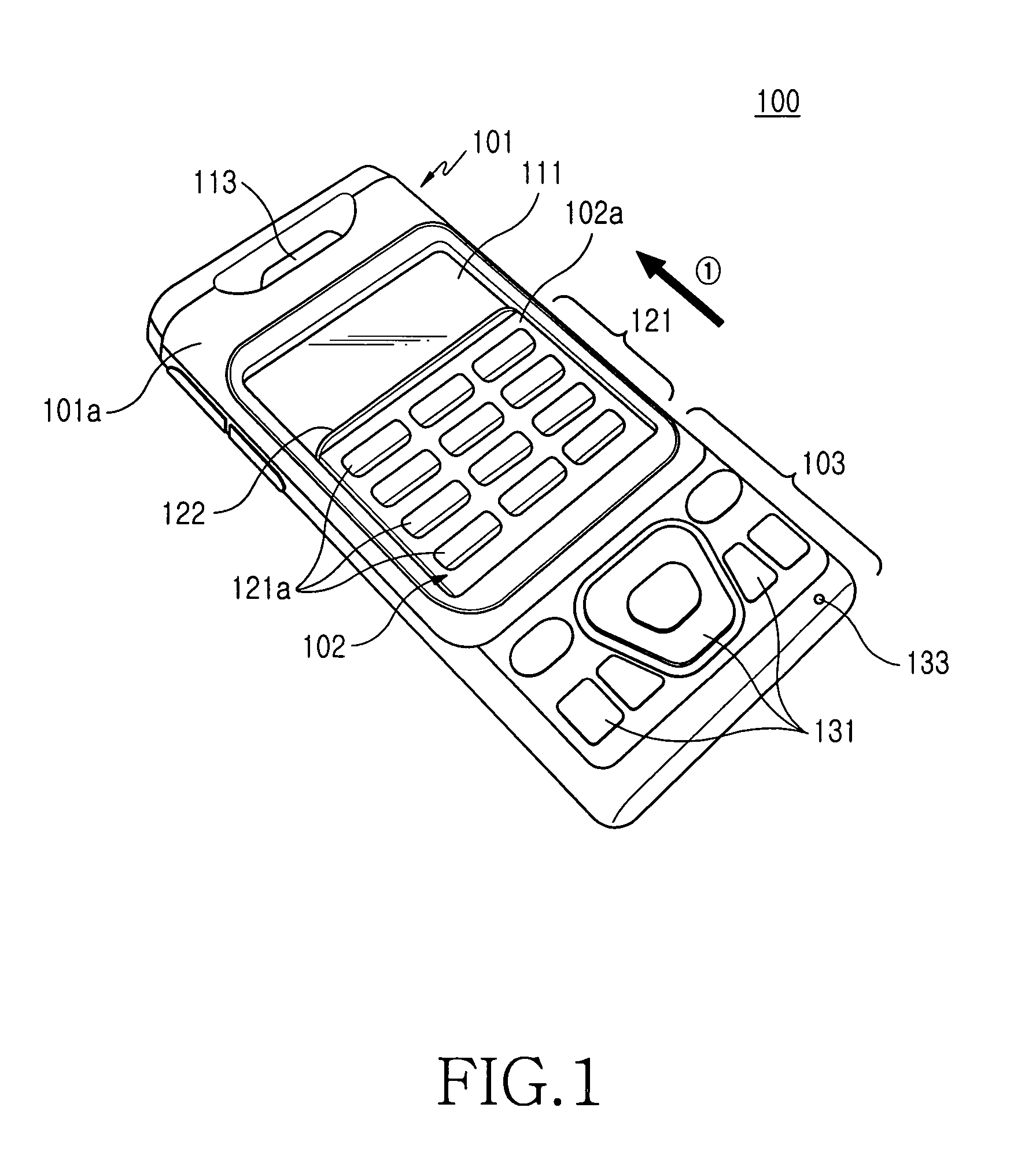 Portable terminal having movable keypad