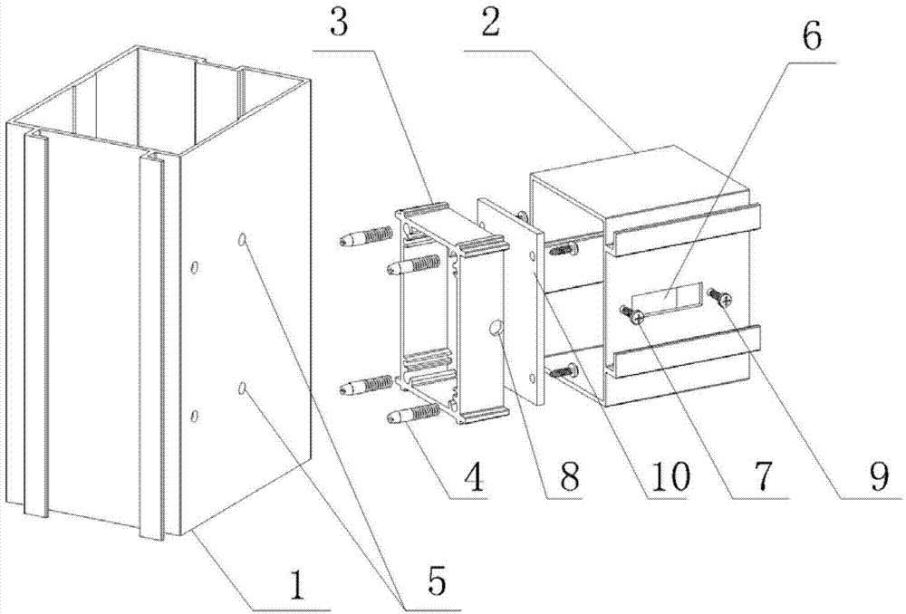 Cross beam and stand column connecting structure