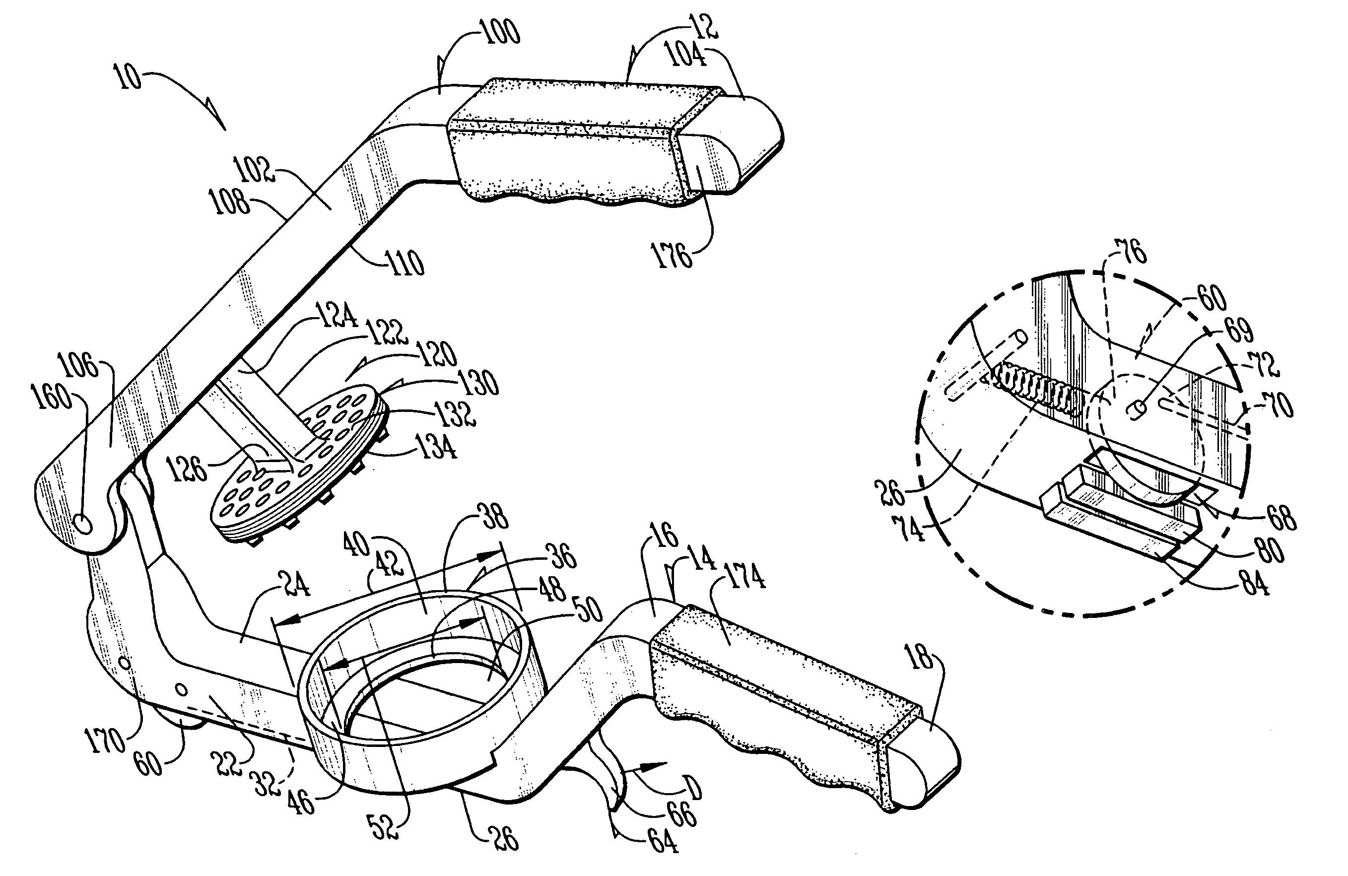 Device for squeezing fluid from a container of food packed in fluid