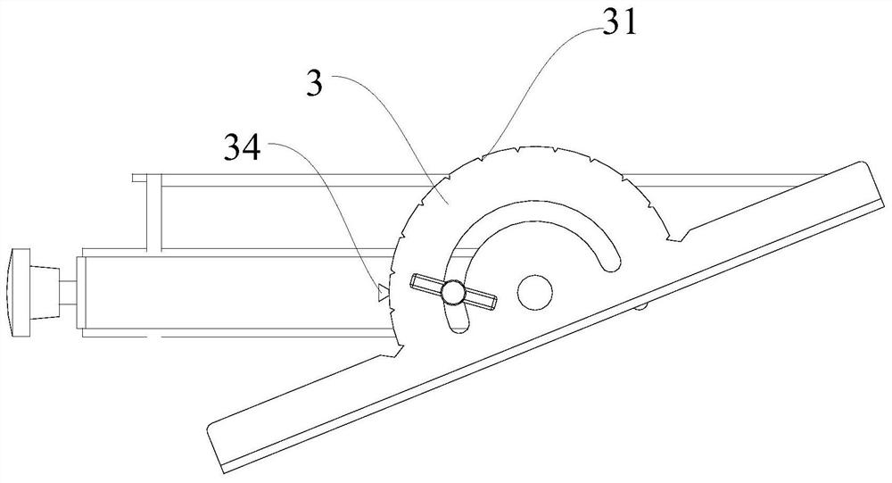 Angle adjusting guiding rule device