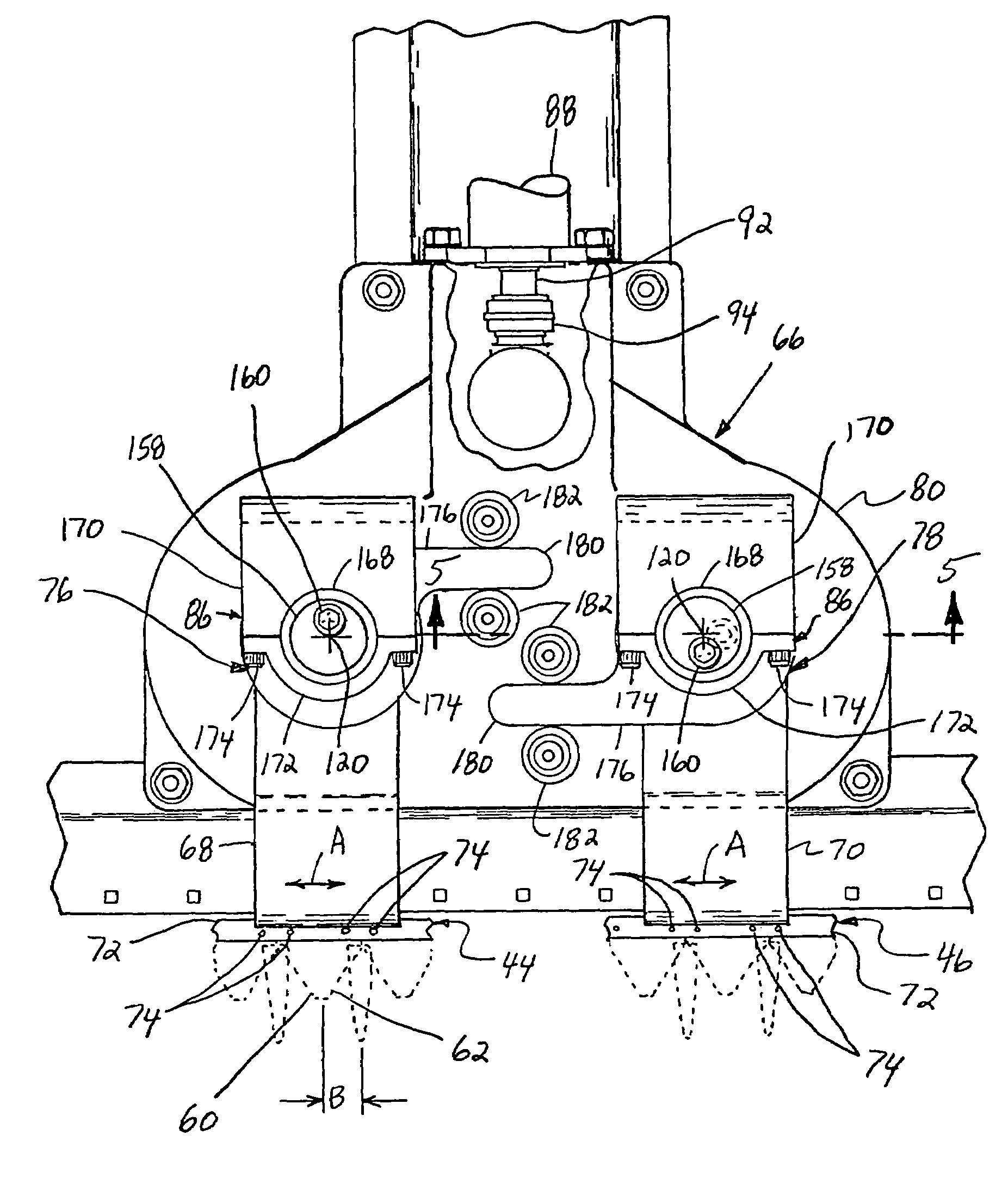 Compact sickle drive for a header of an agricultural plant cutting machine