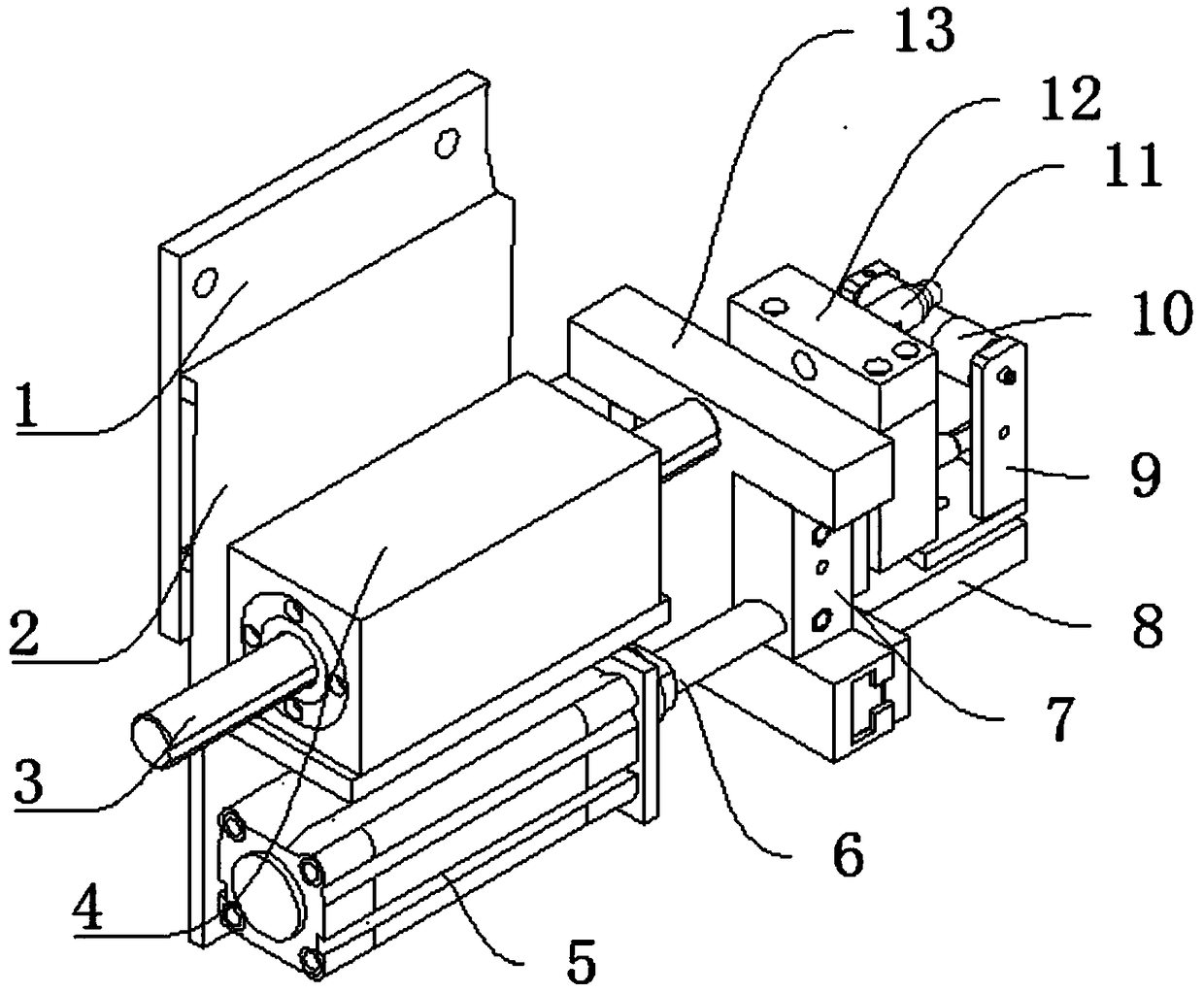 Automatic support structure for rewinder