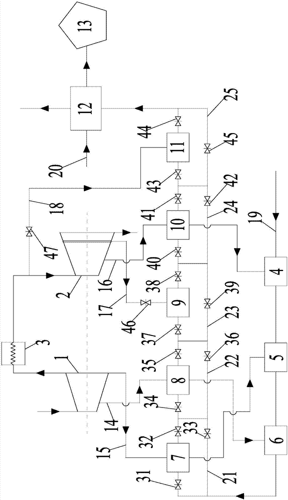 Boiler water feeding step heating system adapting to unit wide-load denitration and adjusting method