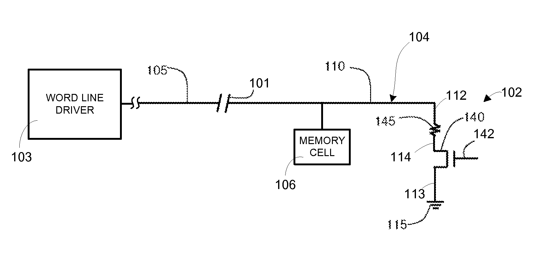 System and method to improve reliability in memory word line