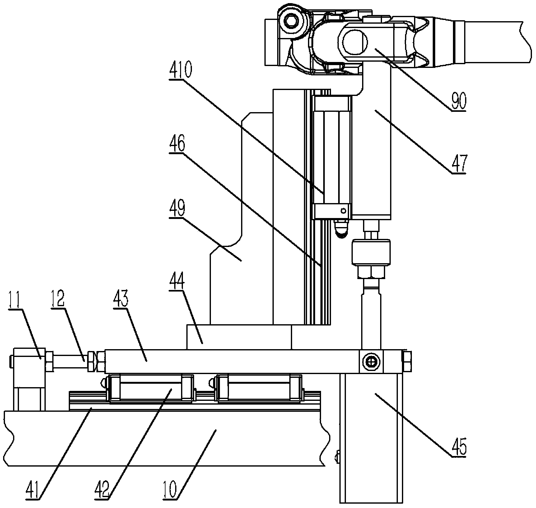 Limiting mechanism for oval press-fit machine