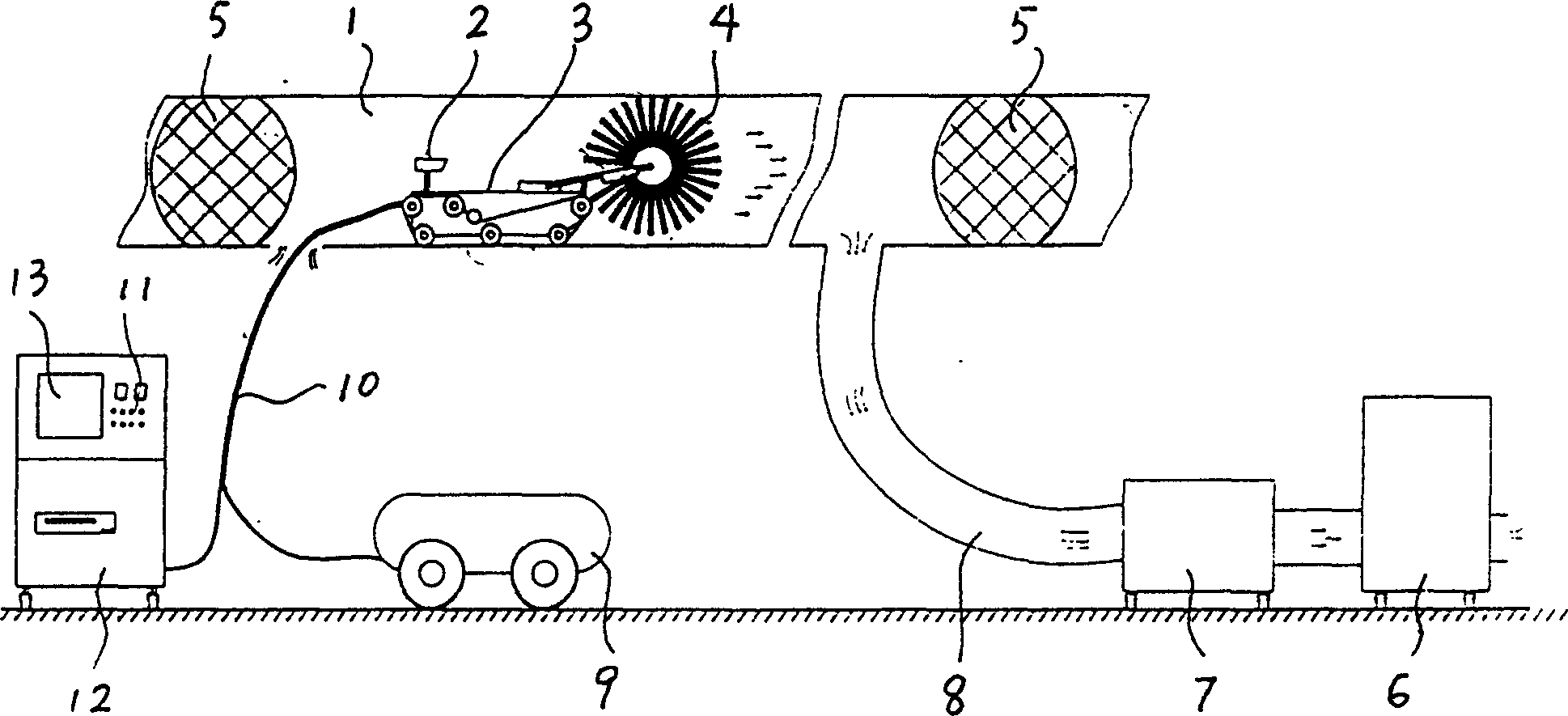 Device for cleaning ventilating duct of central air conditioner