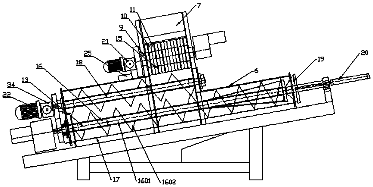 A crushing device and integrated crushing and pressing equipment including it