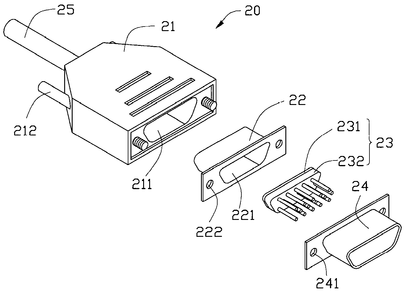 Video graphic array (VGA) connector