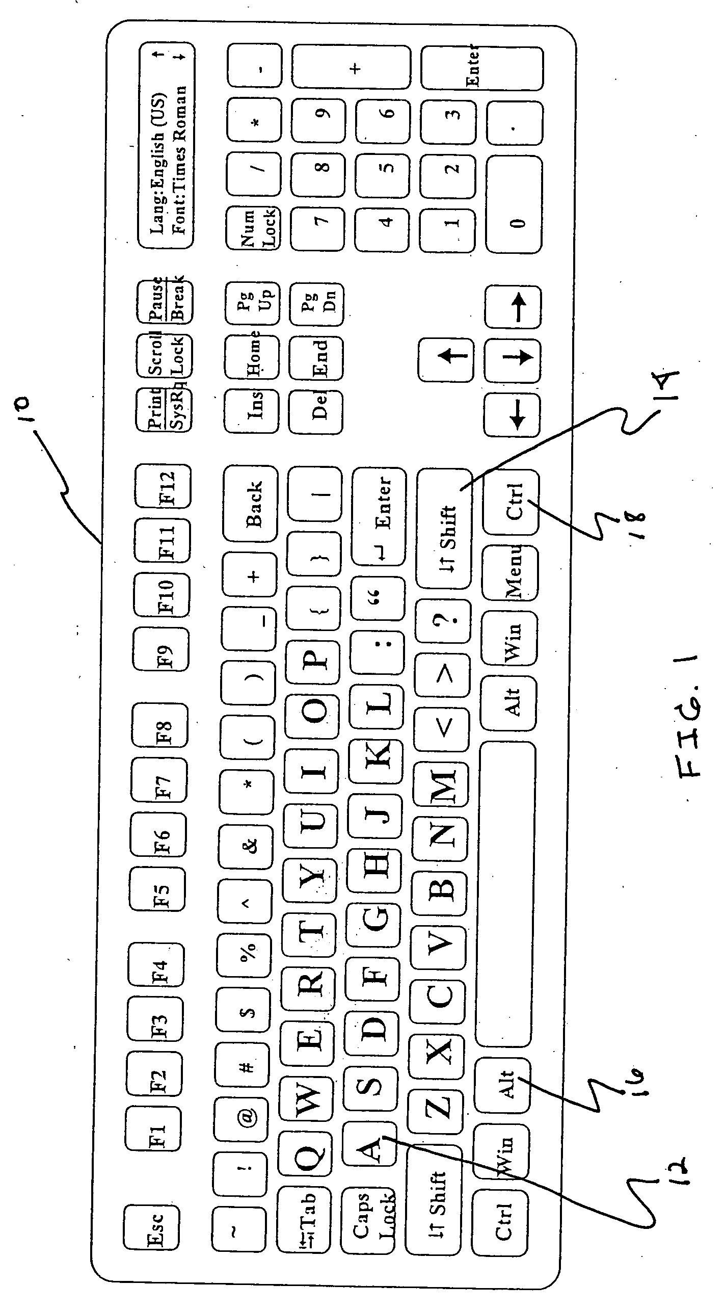 Dynamic character display input device