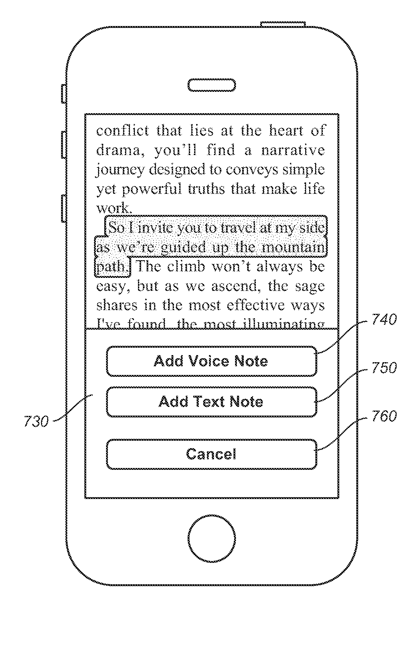 E-book reader with voice annotation