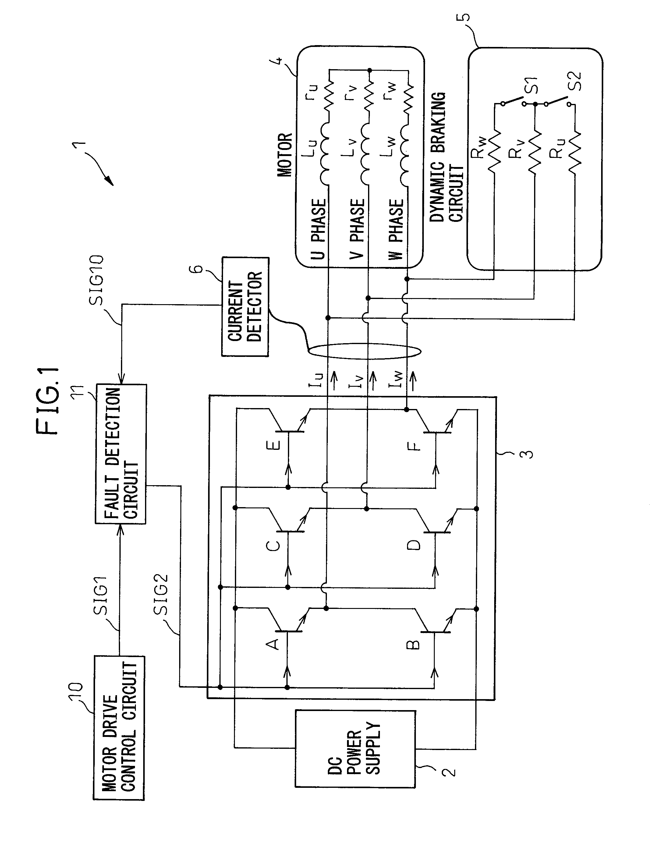 Motor drive apparatus equipped with dynamic braking circuit fault detection capability