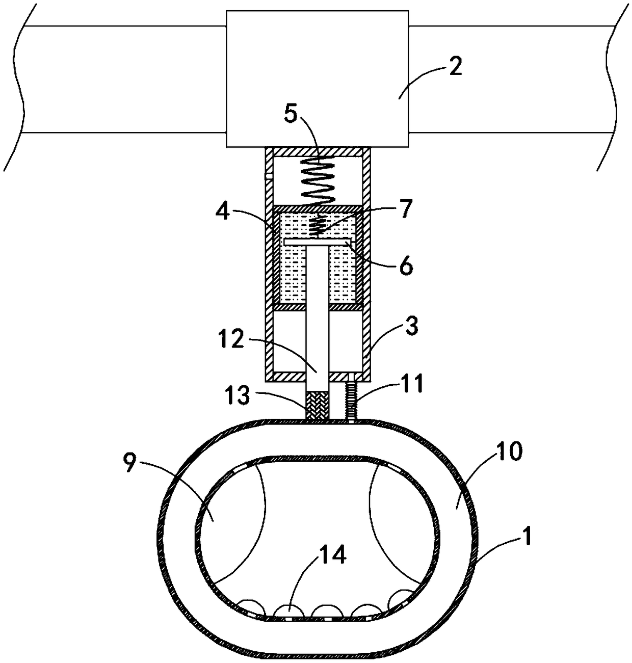 A bus lifting ring for increasing friction