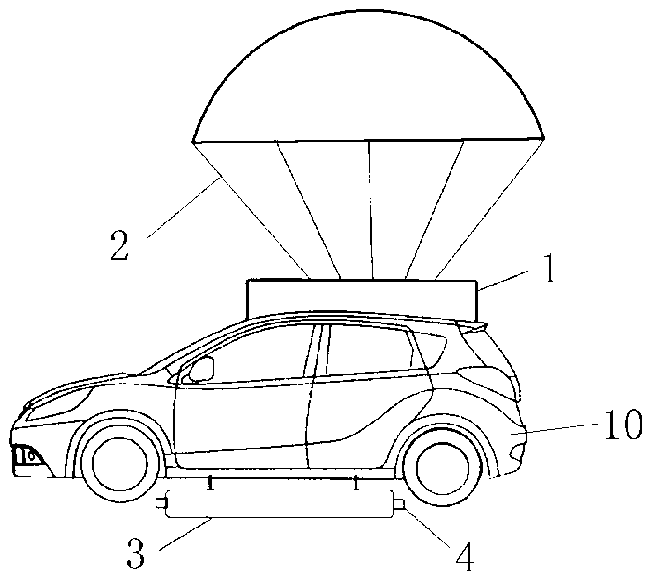 Vehicle drop protecting system and protecting method