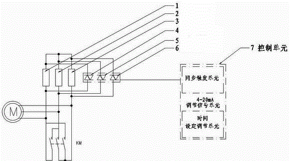 Bidirectional silicon controlled rectifier adjusting type liquid resistance starter