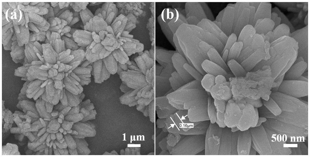 A kind of preparation method of flower-like metal fluoride nanomaterial