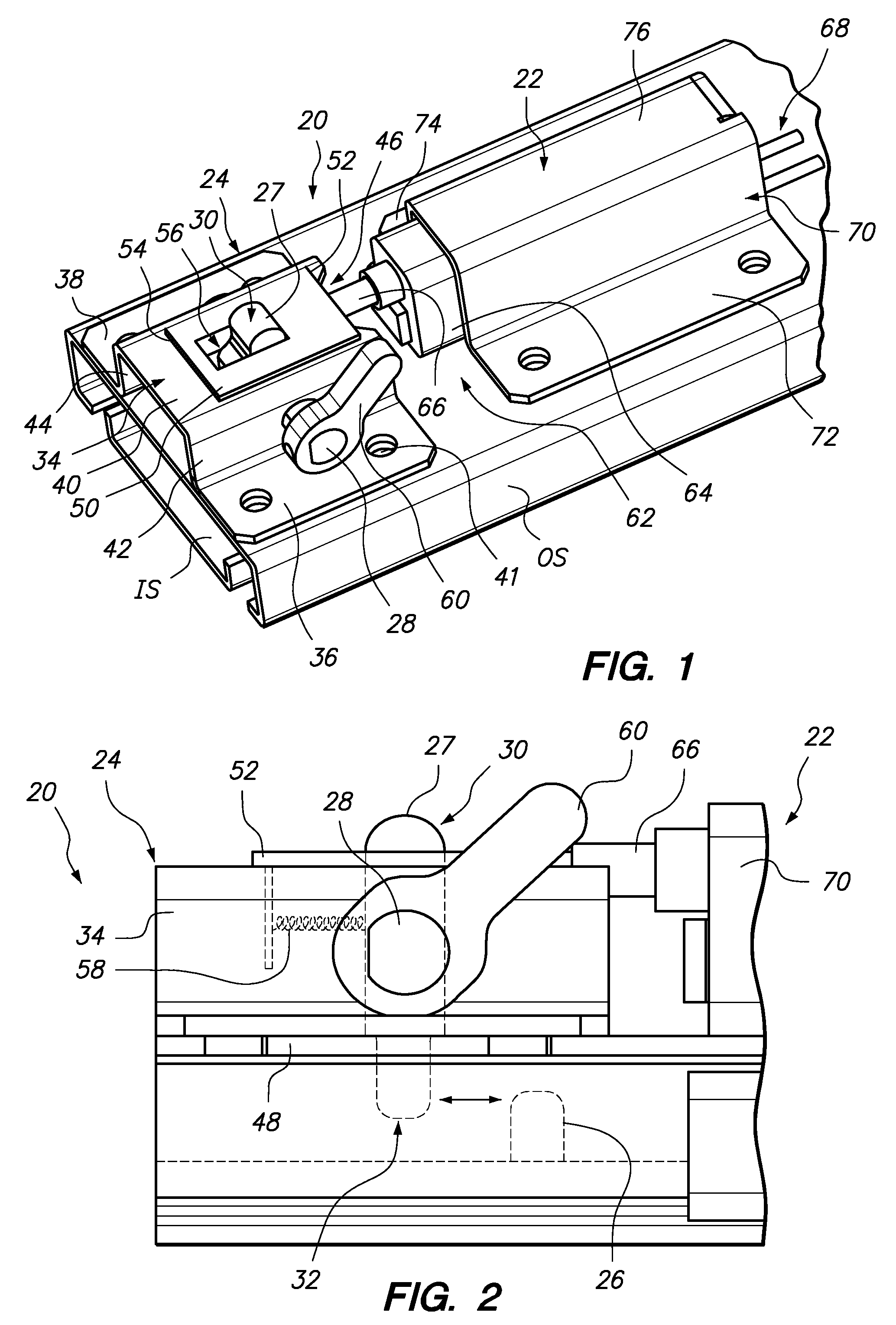 Piezo actuated slide latching mechanism