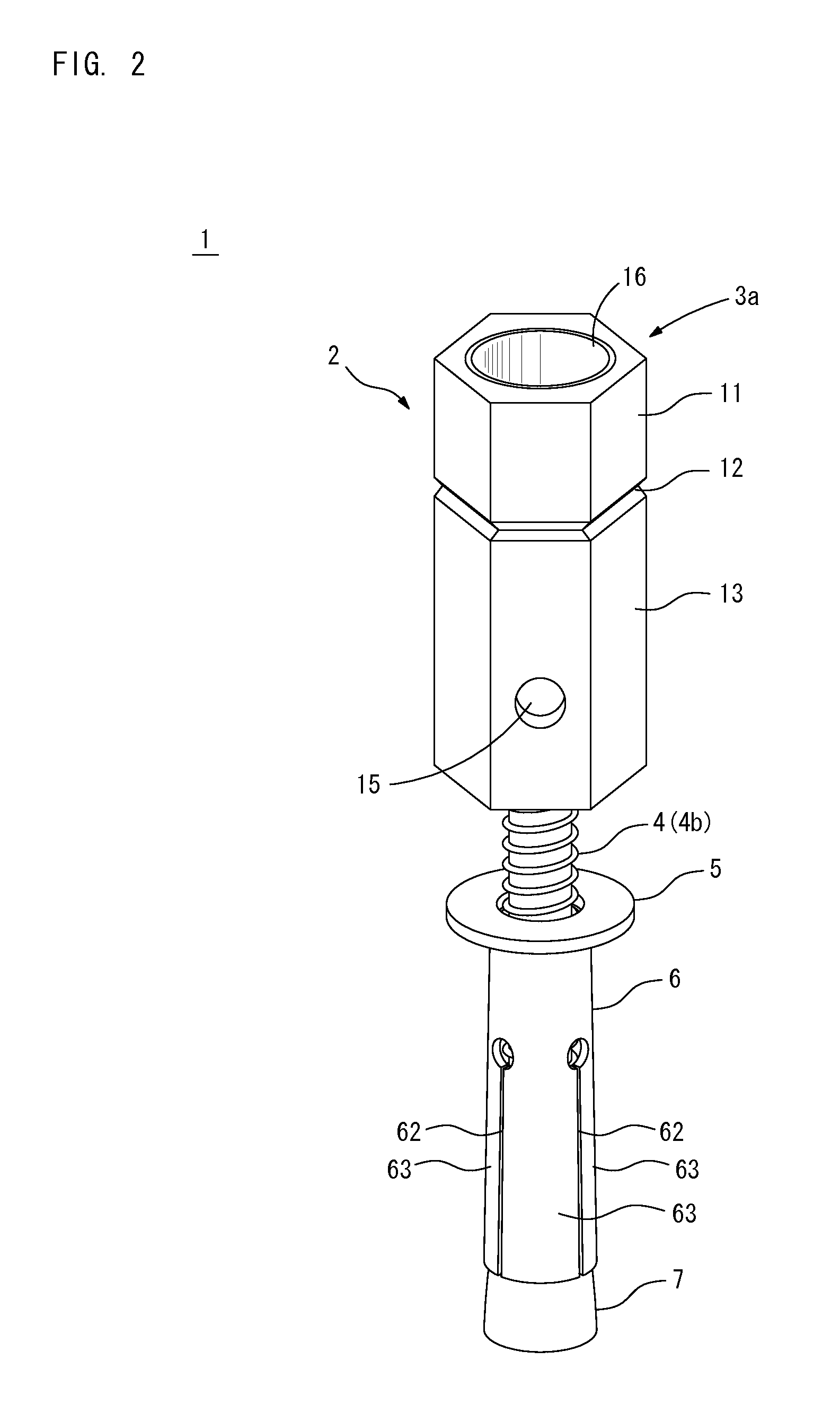 Anchor bolt, anchor, connecting nut and clamping nut