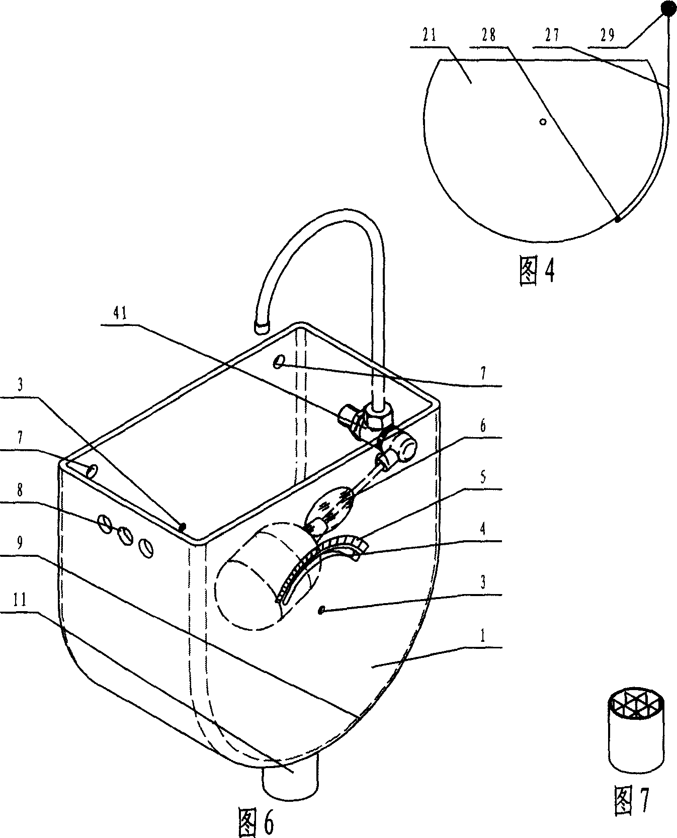 Non-leaking water-saving cistern according to requirement water