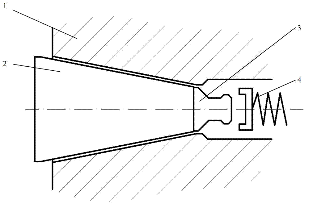 Precise detection device and detection method of principal axis cone hole accuracy