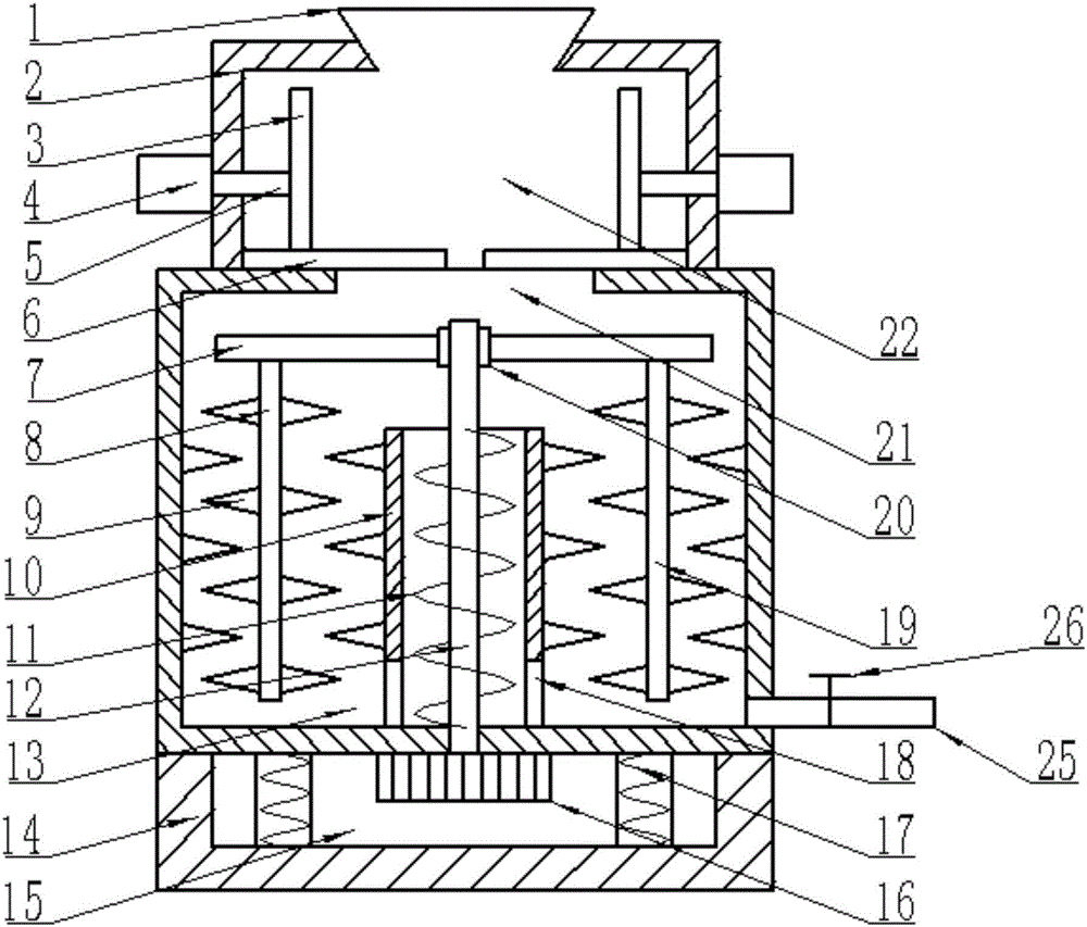 Efficient compression smashing device of straw