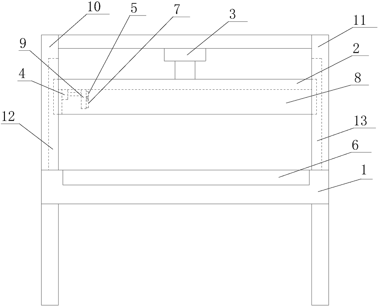 An adjustable multi-station printing cardboard cutting device