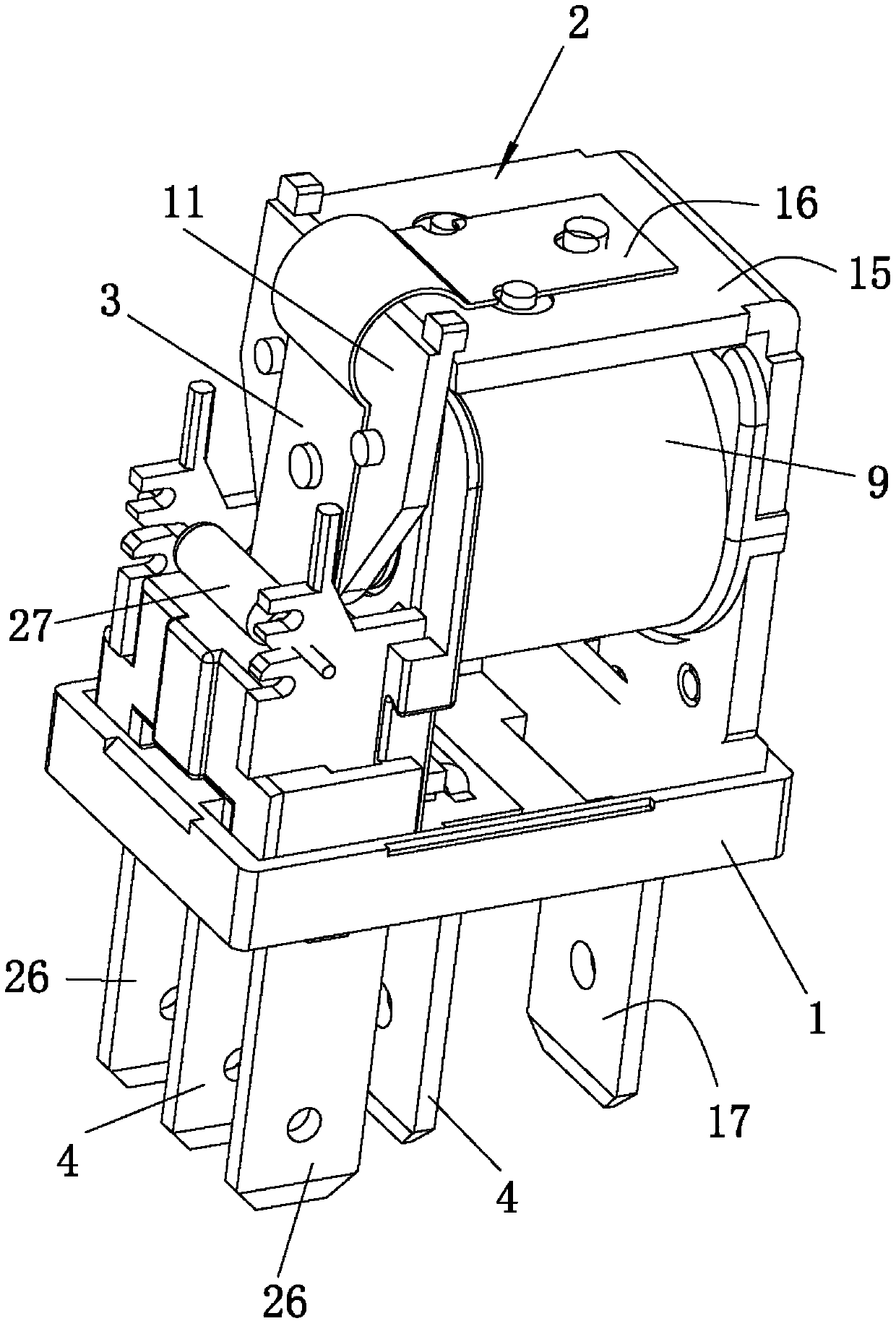 Contact protection type relay