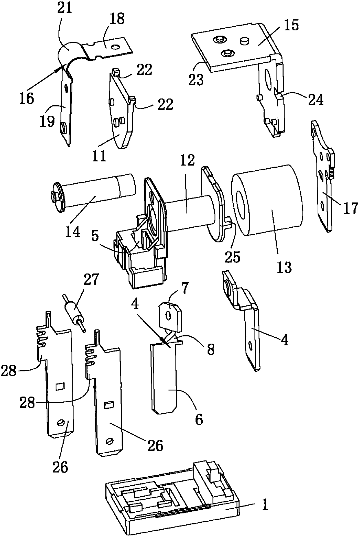 Contact protection type relay