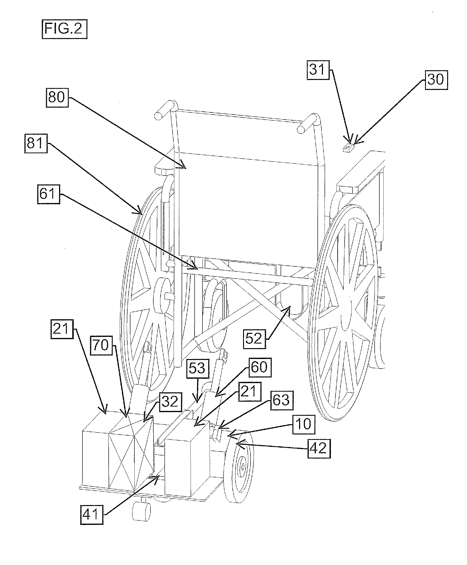 Detachable power drive unit for propelling and steering manual wheelchairs