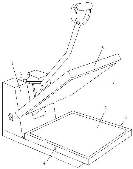 Novel clothing crease-resistant printing plane pyrography machine and mounting method thereof