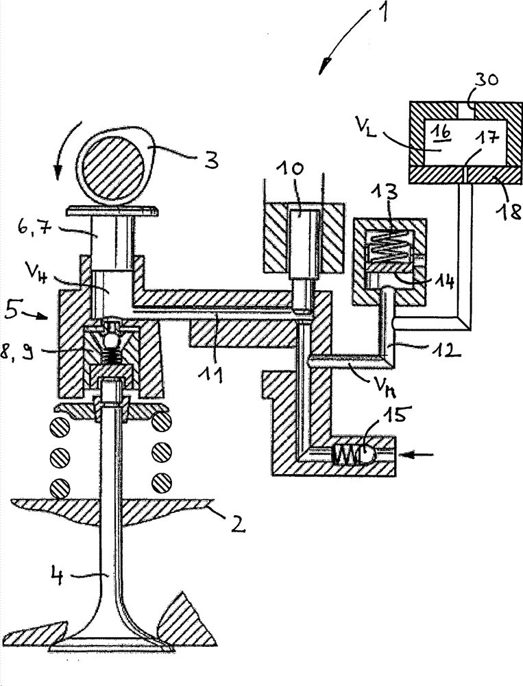 Hydraulic unit for a cylinder head for a combustion engine with a variable valve stroke