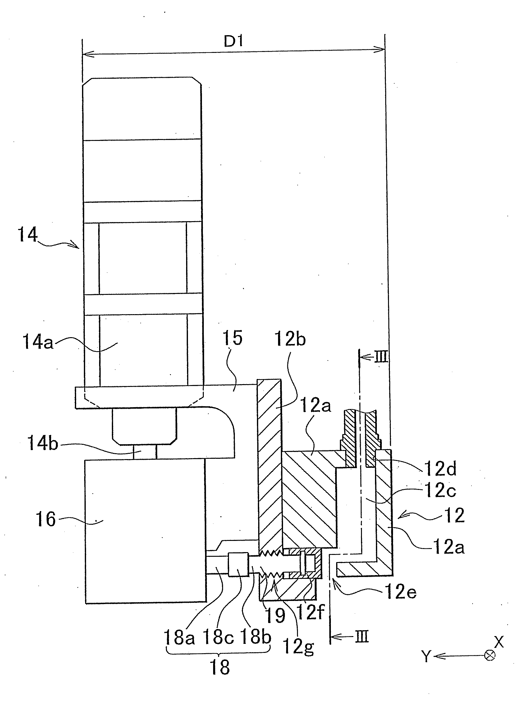 Nozzle unit for applying damping material, and damping material application apparatus