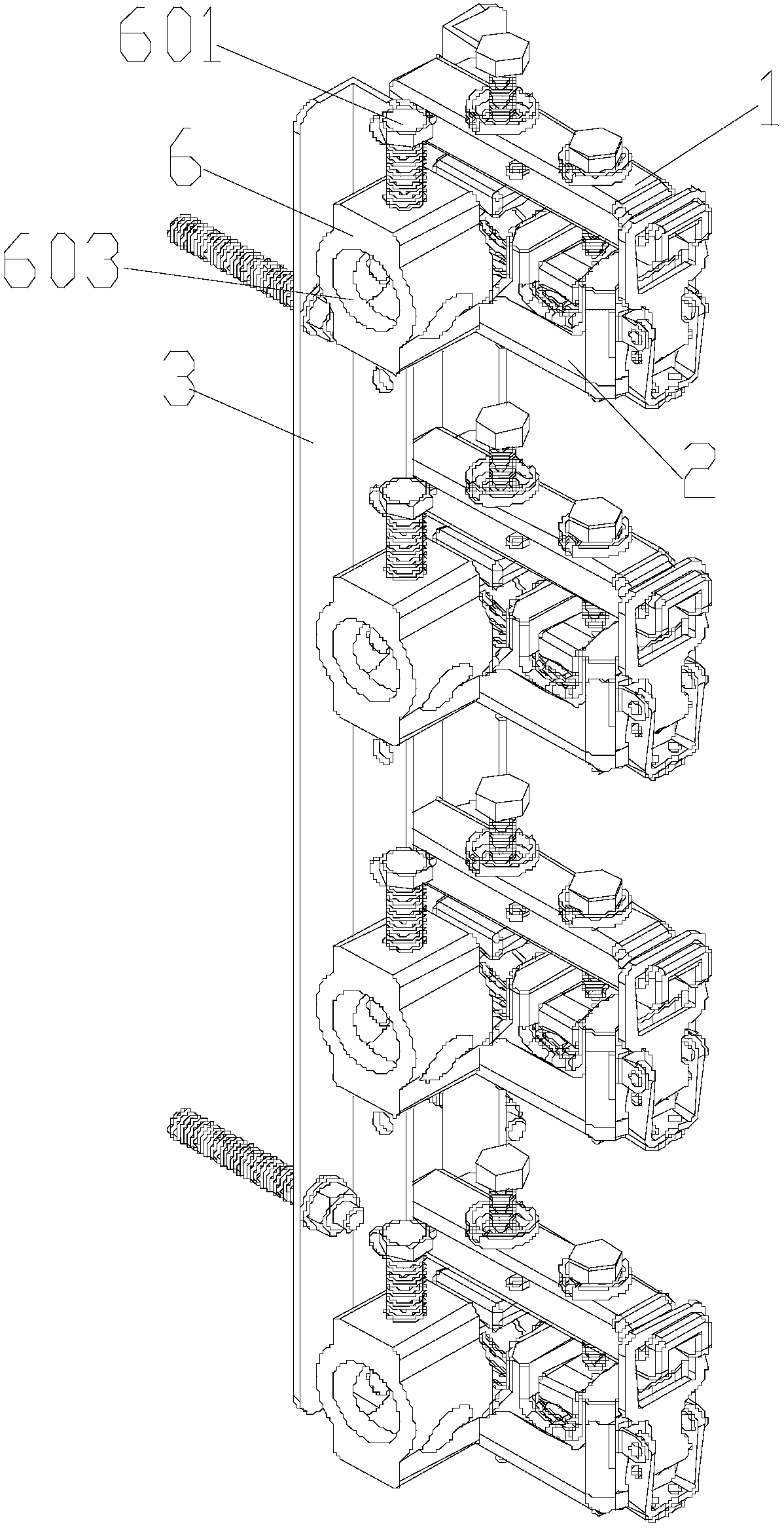 A terminal fixing device assembly