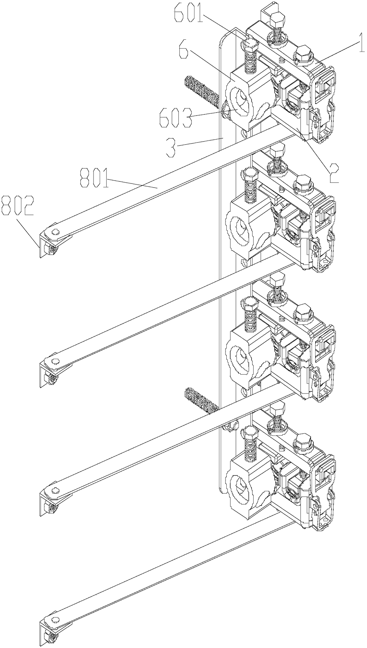 A terminal fixing device assembly