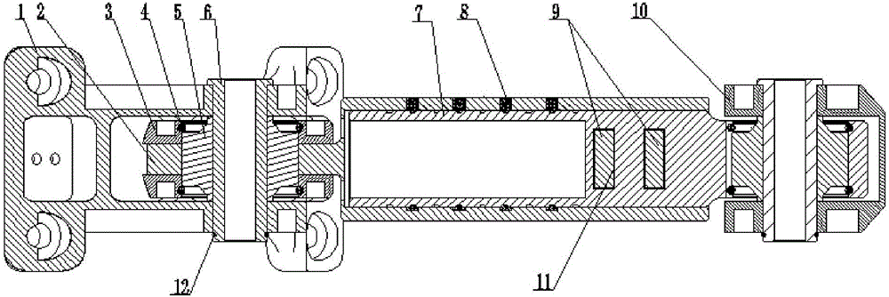 Variable-frequency damping support device for space camera
