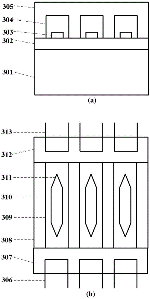 Structure for improving the coupling efficiency between submicron silicon waveguide and common single-mode fiber