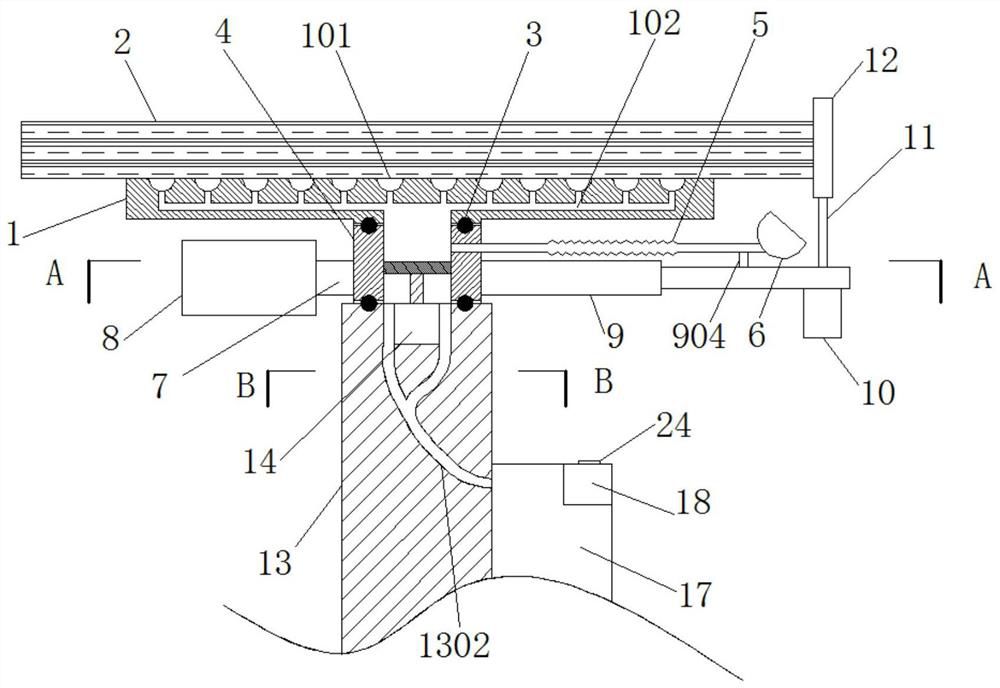 An automatic grinding device for curved wood boards with grinding degree detection