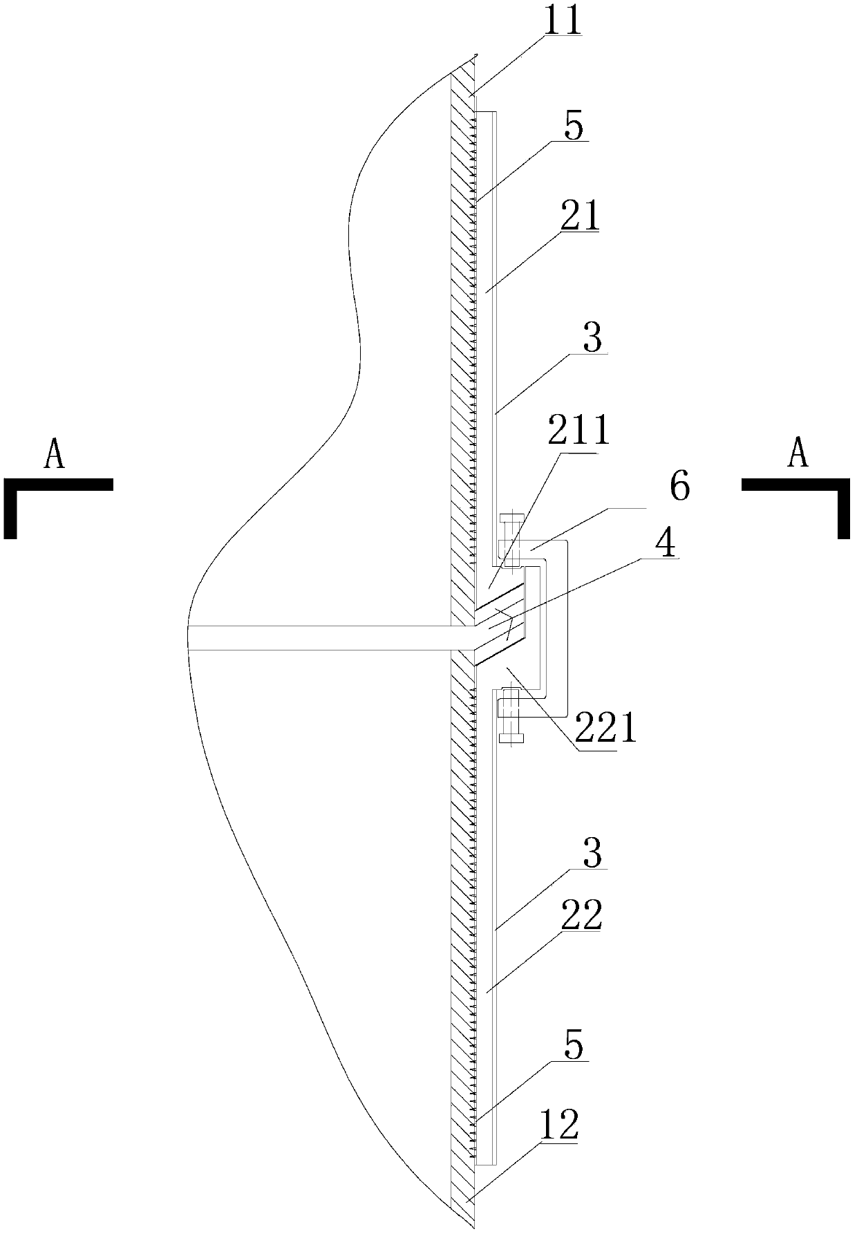 Composite material chimney connection joint and method