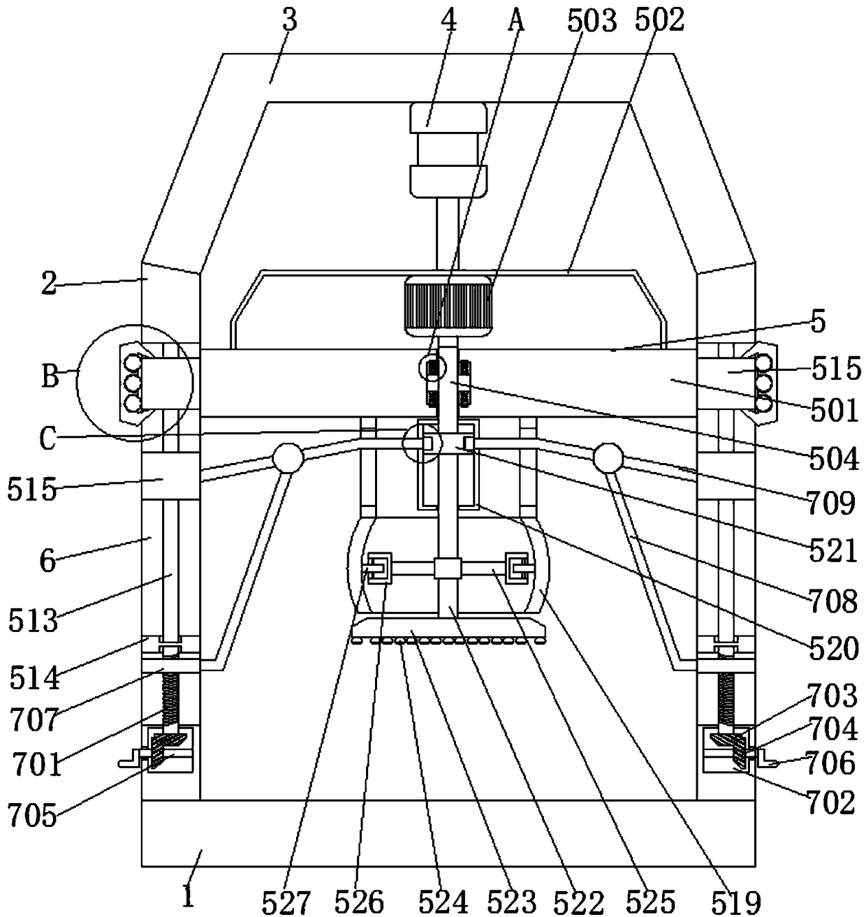 Mechanical part smoothening device