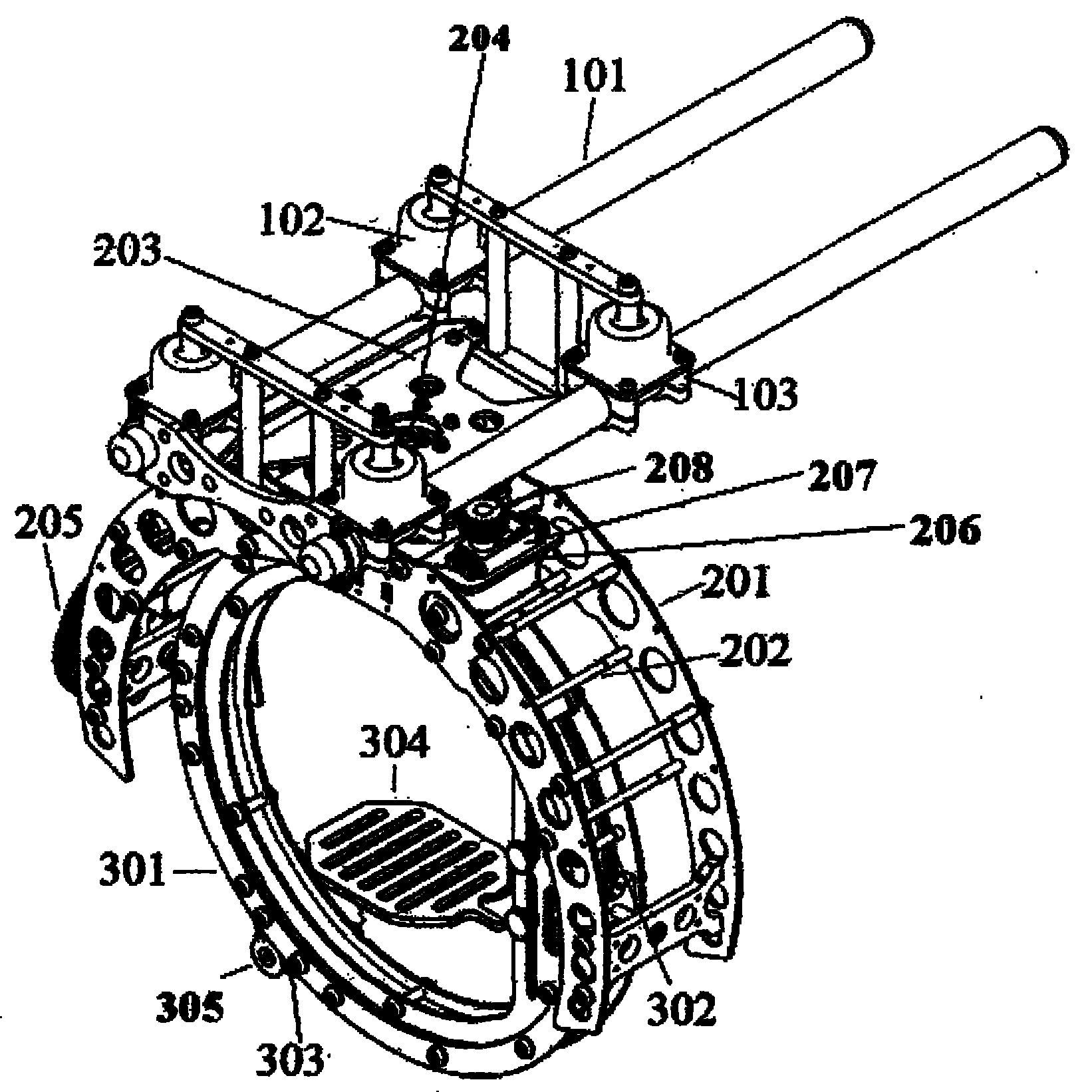 Airborne tripod head apparatus for collecting aerial information and use thereof