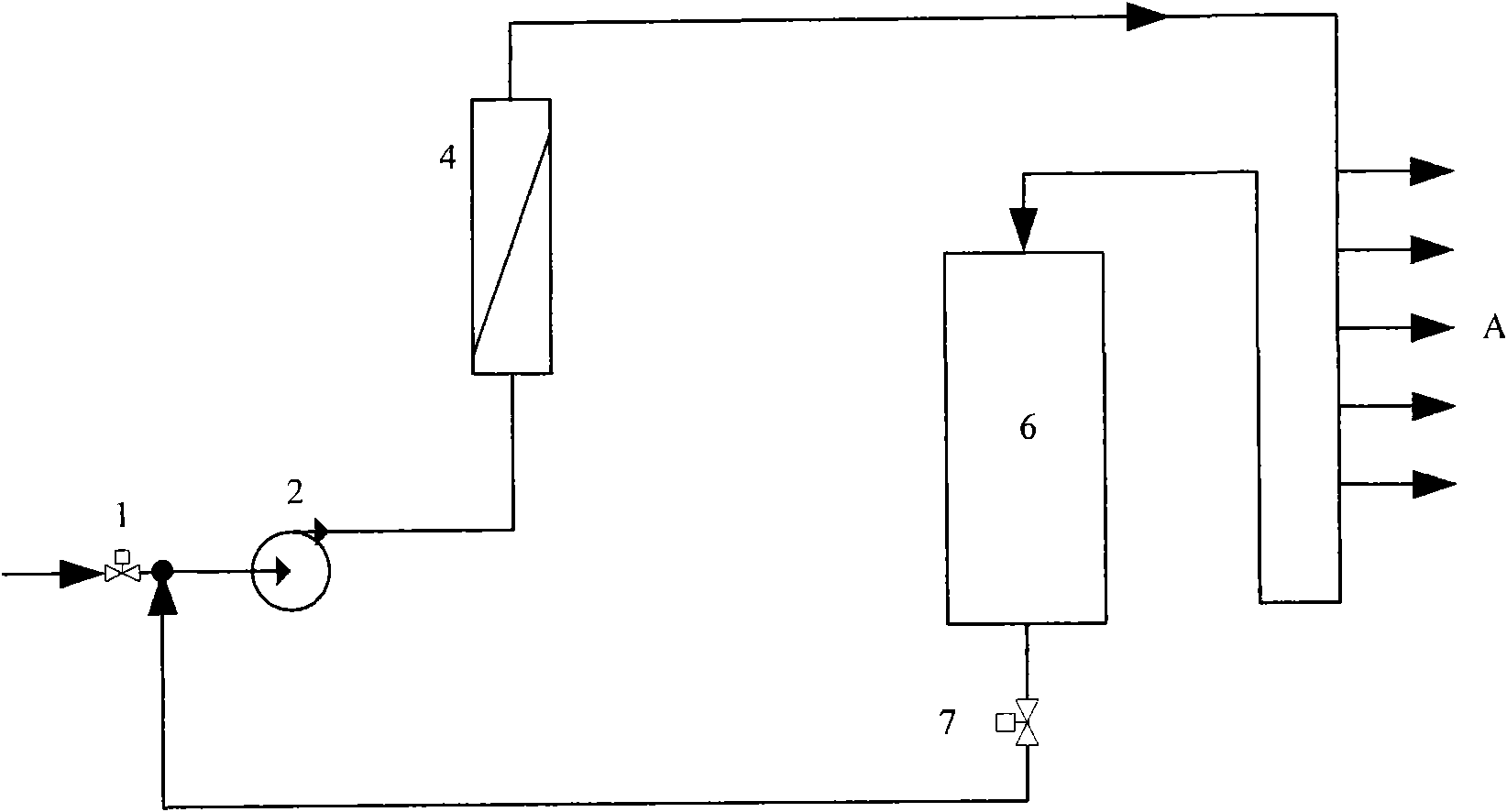 Reverse osmosis device for constant pressure water supply