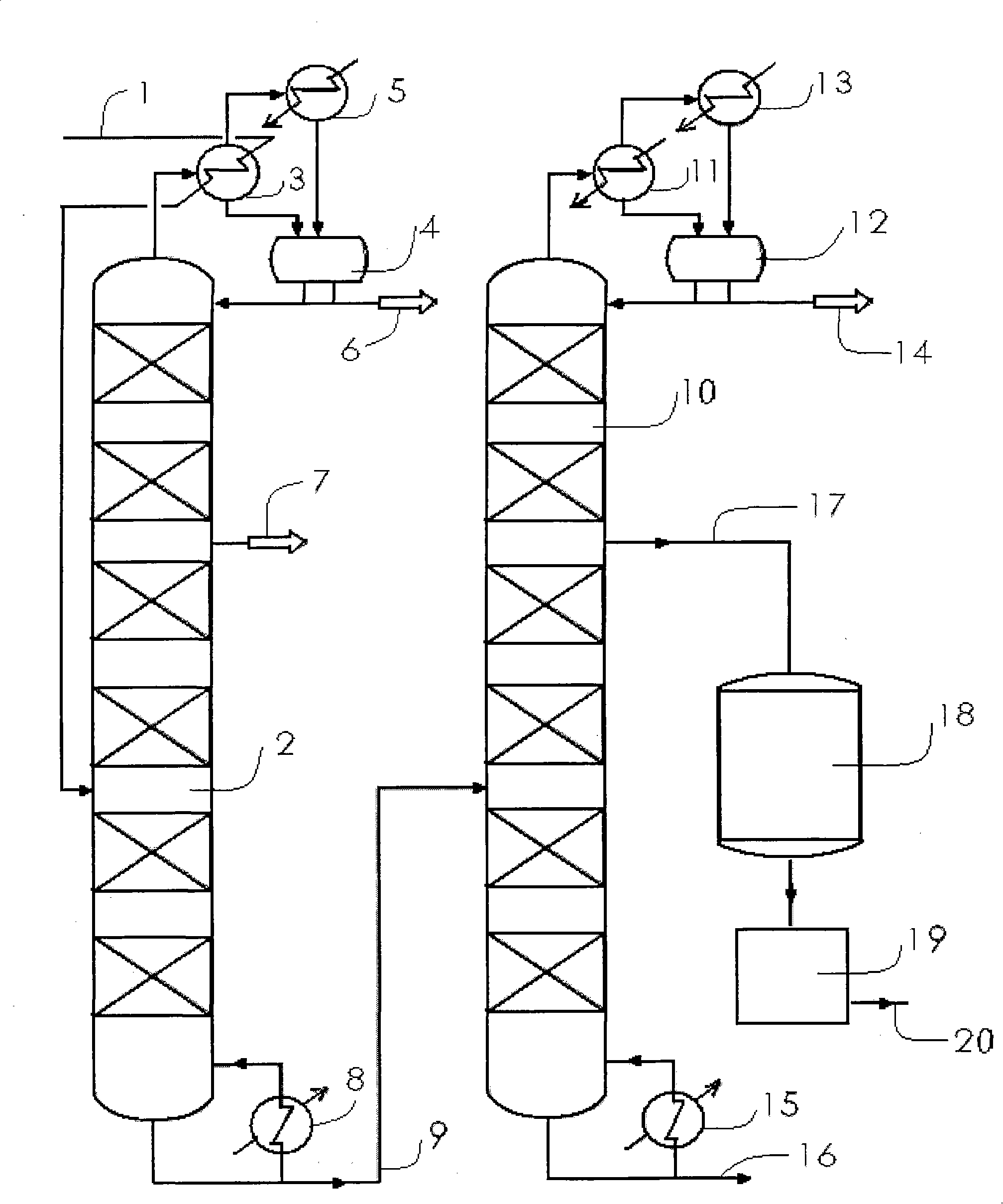 Method for preparing petroleum naphthalene by using C+10 heavy aromatic hydrocarbon as raw material