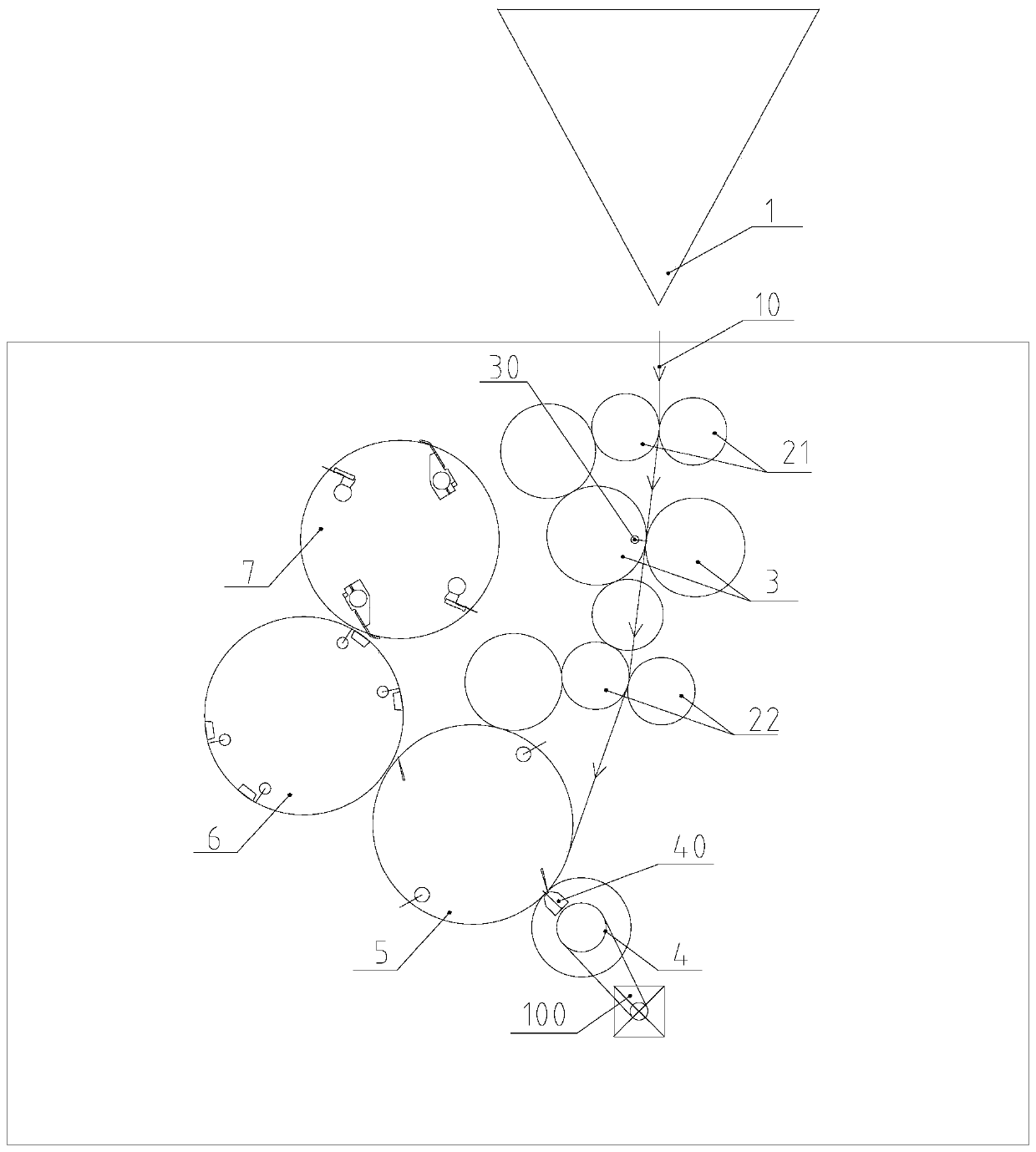 Rotary folding device and folding method with variable cutting specifications