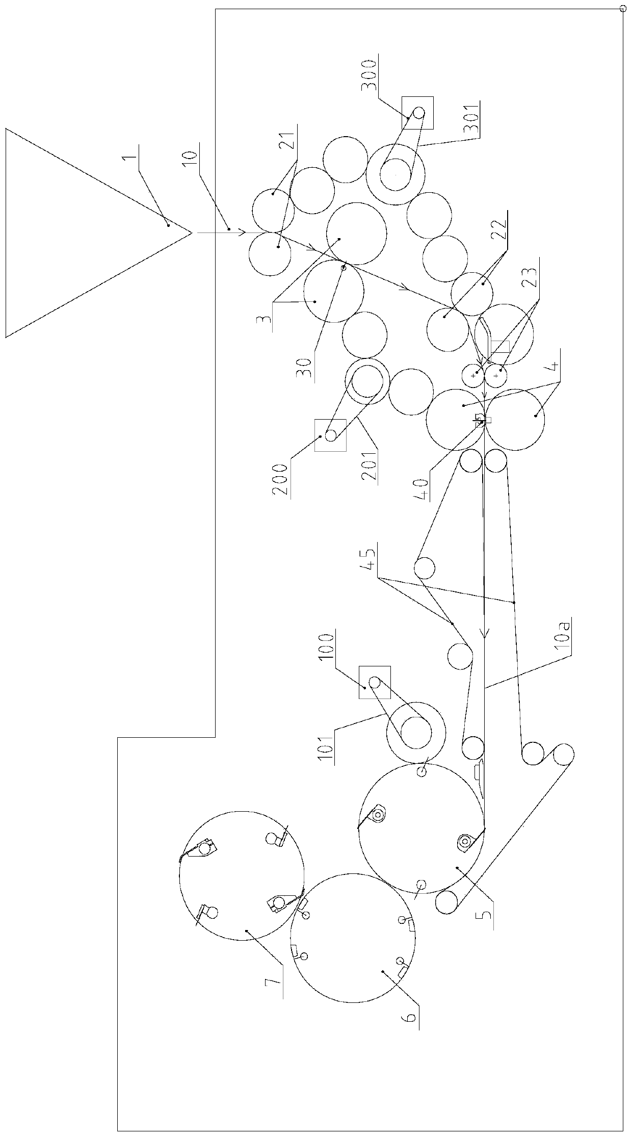 Rotary folding device and folding method with variable cutting specifications