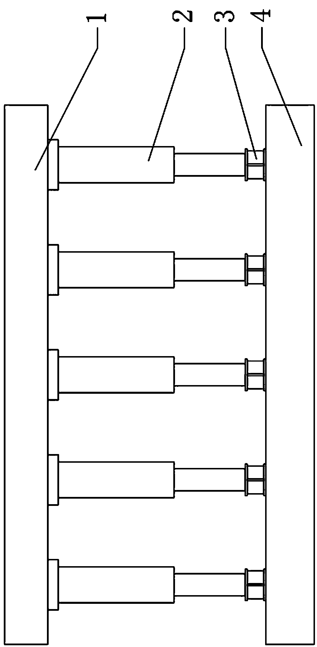 Building long-stroke redescending-free multi-point synchronous jacking method