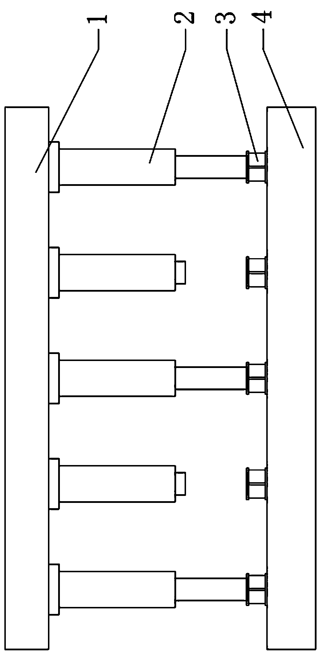 Building long-stroke redescending-free multi-point synchronous jacking method